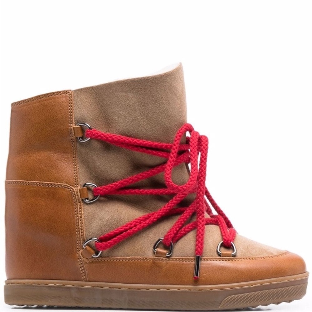 Isabel Marant Nowles Boot Camel Red/Cream Laces 8 / 38